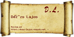 Dúzs Lajos névjegykártya