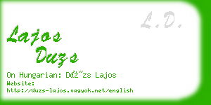 lajos duzs business card